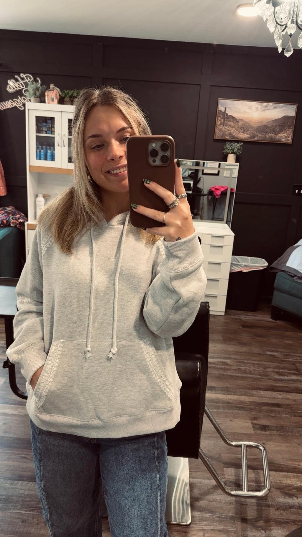 Lace Trim Hoodie
