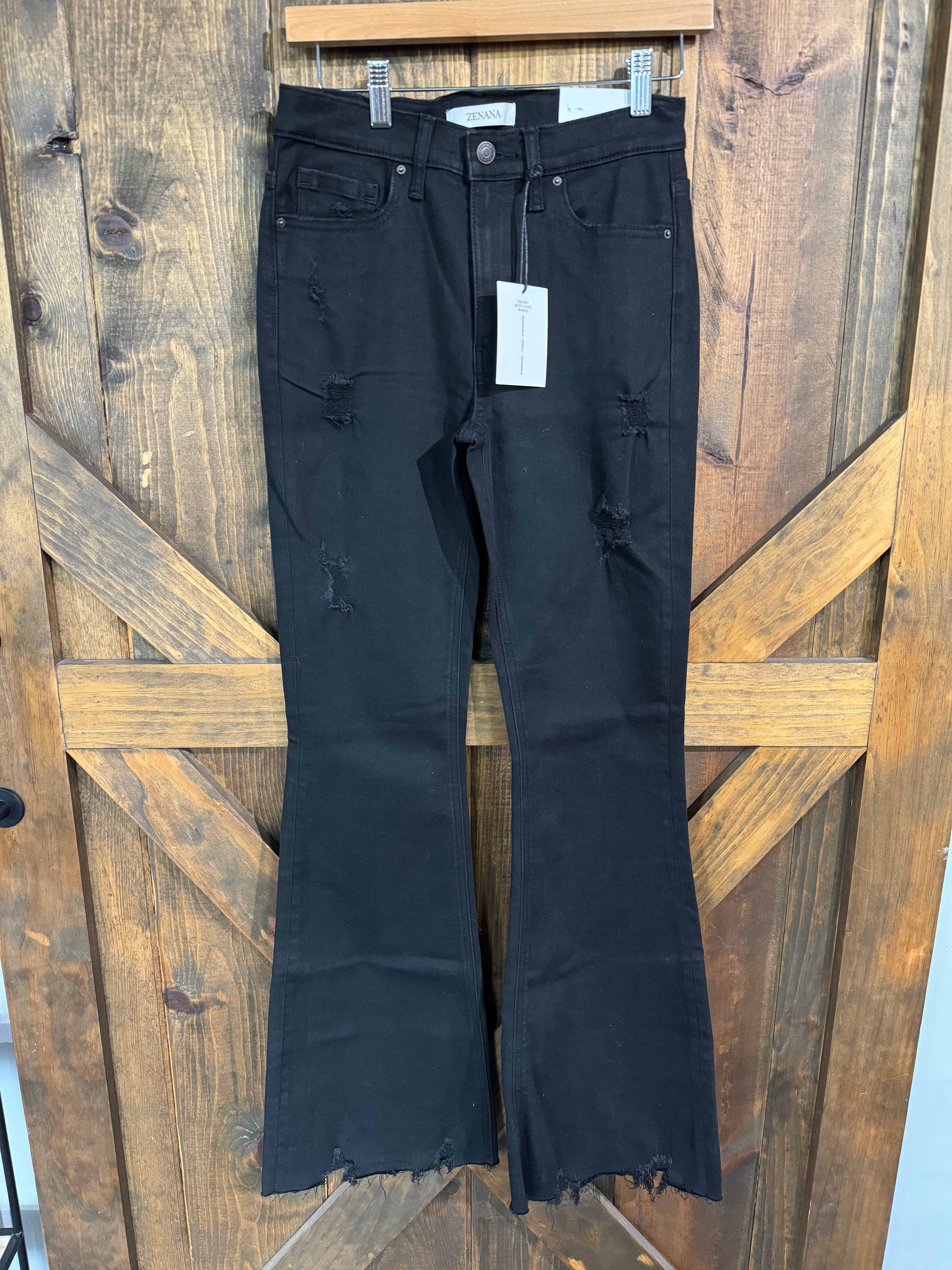 #6 Judy Blue Wide Leg Distressed Jeans
